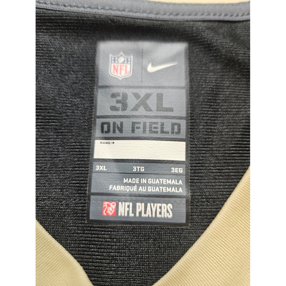 Nike New Orleans Saints Mark Ingram II 22 NFL Jersey Black Gold Mens 3XL - Picture 4 of 5